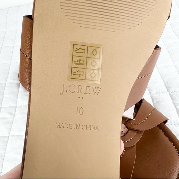 J. Crew Factory Stitched Slide Sandal in Brown Size 10 NWT - Picture 10 of 11